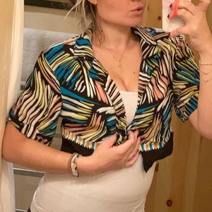 Bohemian, embroidered crop top - med/lg